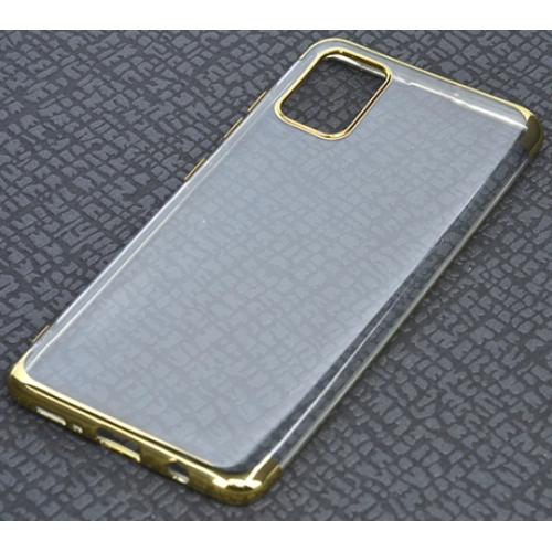 Samsung Galaxy M51 Kılıf Renkli Köşeli Lazer Şeffaf Esnek Silikon - Siyah