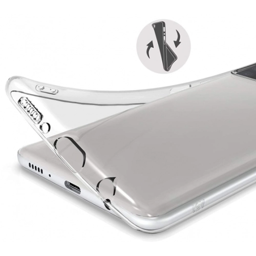 Samsung Galaxy M51 Kılıf Kamera Korumalı Esnek Silikon Kapak - Şeffaf