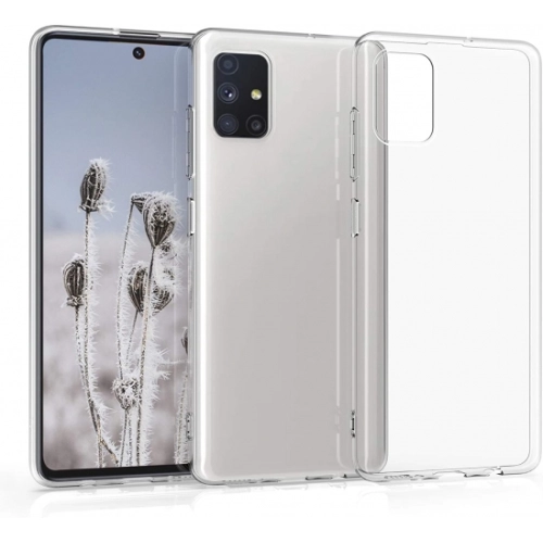 Samsung Galaxy M51 Kılıf Kamera Korumalı Esnek Silikon Kapak - Şeffaf