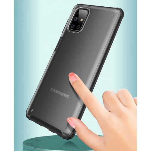 Samsung Galaxy M51 Kılıf Volks Serisi Kenarları Silikon Arkası Şeffaf Sert Kapak - Kırmızı