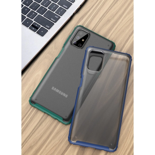 Samsung Galaxy M51 Kılıf Volks Serisi Kenarları Silikon Arkası Şeffaf Sert Kapak - Siyah