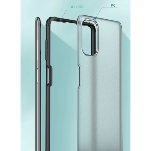 Samsung Galaxy M51 Kılıf Volks Serisi Kenarları Silikon Arkası Şeffaf Sert Kapak - Siyah