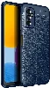 Samsung Galaxy M52 Kılıf Deri Görünümlü Parmak İzi Bırakmaz Niss Silikon - Lacivert