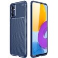 Samsung Galaxy M52 Kılıf Silikon Parmak İzi Bırakmayan Karbon Soft Negro Kapak - Lacivert