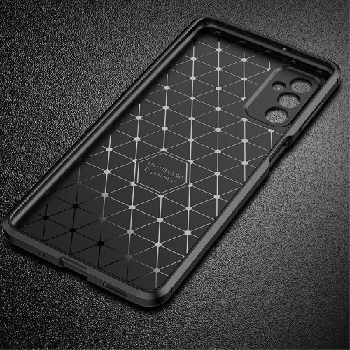 Samsung Galaxy M52 Kılıf Silikon Parmak İzi Bırakmayan Karbon Soft Negro Kapak - Siyah