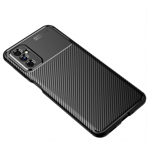 Samsung Galaxy M52 Kılıf Silikon Parmak İzi Bırakmayan Karbon Soft Negro Kapak - Siyah