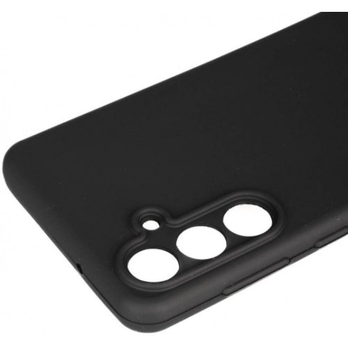 Samsung Galaxy M55 5G Kılıf Silikon Mat Esnek Kamera Korumalı Biye Kapak - Siyah