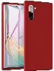 Samsung Galaxy Note 10 Kılıf İnce Mat Esnek Silikon - Kırmızı