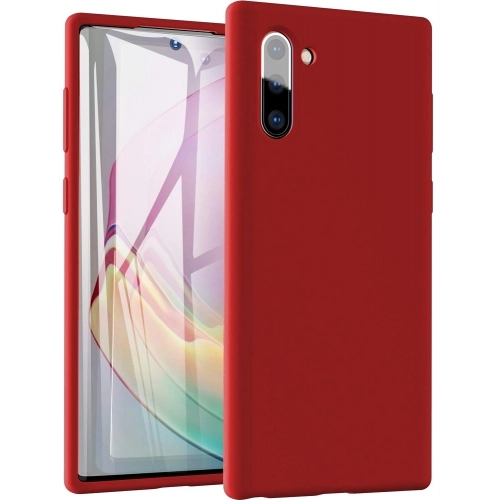 Samsung Galaxy Note 10 Kılıf İnce Soft Mat Renkli Esnek Silikon Kapak - Kırmızı