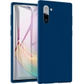 Samsung Galaxy Note 10 Kılıf İnce Soft Mat Renkli Esnek Silikon Kapak - Lacivert