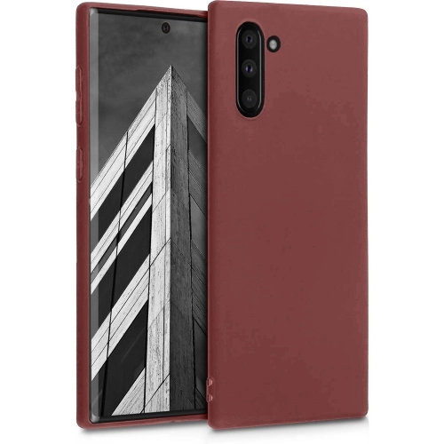 Samsung Galaxy Note 10 Kılıf İnce Soft Mat Renkli Esnek Silikon Kapak - Mürdüm