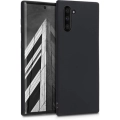Samsung Galaxy Note 10 Kılıf İnce Soft Mat Renkli Esnek Silikon Kapak - Siyah