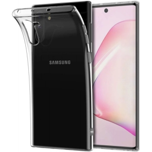 Samsung Galaxy Note 10 Kılıf Kamera Korumalı Esnek Silikon Kapak - Şeffaf