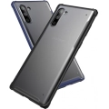 Samsung Galaxy Note 10 Kılıf Volks Serisi Kenarları Silikon Arkası Şeffaf Sert Kapak - Lacivert