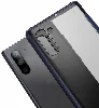 Samsung Galaxy Note 10 Kılıf Volks Serisi Kenarları Silikon Arkası Şeffaf Sert Kapak - Lacivert