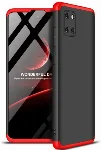 Samsung Galaxy Note 10 Lite Kılıf 3 Parçalı 360 Tam Korumalı Rubber AYS Kapak  - Kırmızı - Siyah