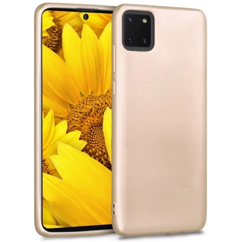Samsung Galaxy Note 10 Lite Kılıf İnce Soft Mat Renkli Esnek Silikon Kapak - Gold