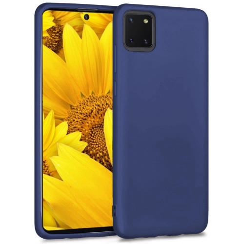 Samsung Galaxy Note 10 Lite Kılıf İnce Soft Mat Renkli Esnek Silikon Kapak - Lacivert
