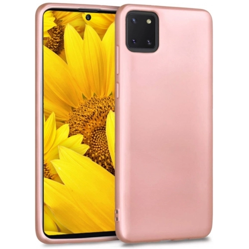 Samsung Galaxy Note 10 Lite Kılıf İnce Soft Mat Renkli Esnek Silikon Kapak - Rose Gold
