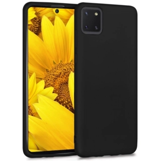 Samsung Galaxy Note 10 Lite Kılıf İnce Soft Mat Renkli Esnek Silikon Kapak - Siyah