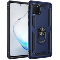 Samsung Galaxy Note 10 Lite Kılıf Silikon Zırhlı Standlı Yüzüklü Mıknatıslı Tank Kapak - Lacivert