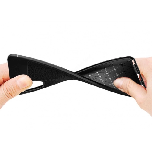 Samsung Galaxy Note 10 Lite Kılıf Deri Görünümlü Lüks Parmak İzi Bırakmaz Niss Silikon Kapak - Lacivert