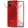 Samsung Galaxy Note 10 Lite Kılıf Kamera Korumalı Esnek Silikon Kapak - Şeffaf