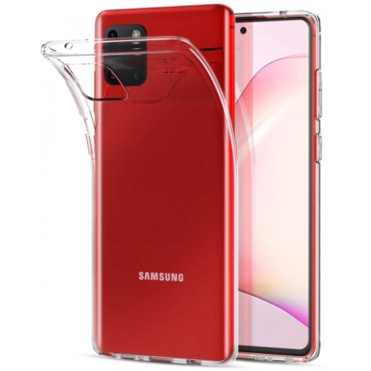 Samsung Galaxy Note 10 Lite Kılıf Kamera Korumalı Esnek Silikon Kapak - Şeffaf