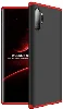 Samsung Galaxy Note 10 Plus Kılıf 3 Parçalı 360 Tam Korumalı Rubber AYS Kapak  - Kırmızı - Siyah