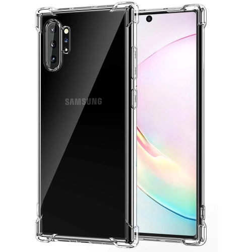 Samsung Galaxy Note 10 Plus Kılıf Silikon Köşe Korumalı Airbag Darbe Emici Kapak - Şeffaf