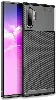 Samsung Galaxy Note 10 Plus Kılıf Karbon Serisi Mat Fiber Silikon Negro Kapak - Siyah