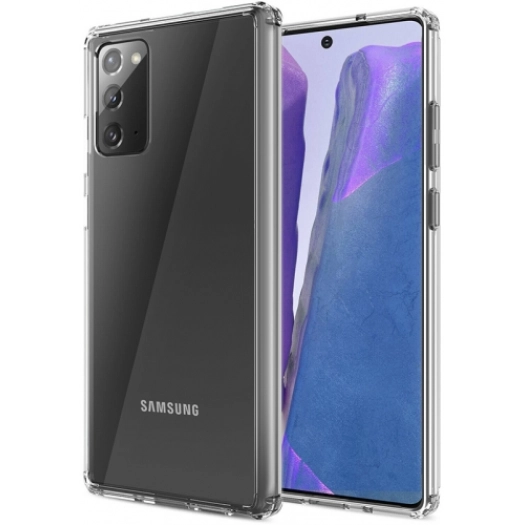 Samsung Galaxy Note 20 Kılıf Silikon Köşe Korumalı Airbag Darbe Emici Kapak - Şeffaf