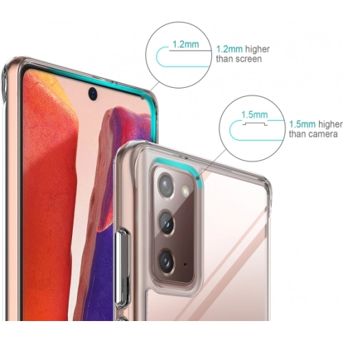 Samsung Galaxy Note 20 Kılıf Clear Guard Serisi Gard Kapak - Şeffaf