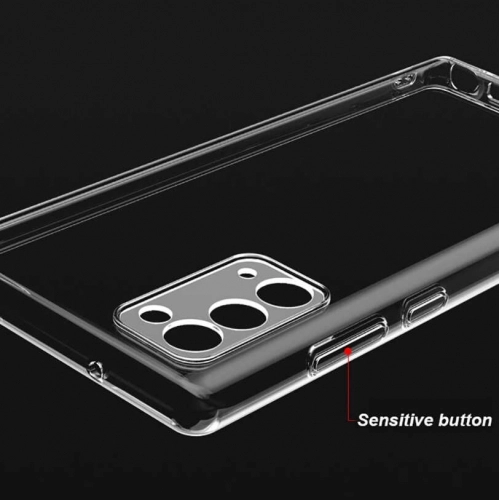 Samsung Galaxy Note 20 Kılıf İmax Silikon Esnek 3D Kamera Korumalı - Renksiz