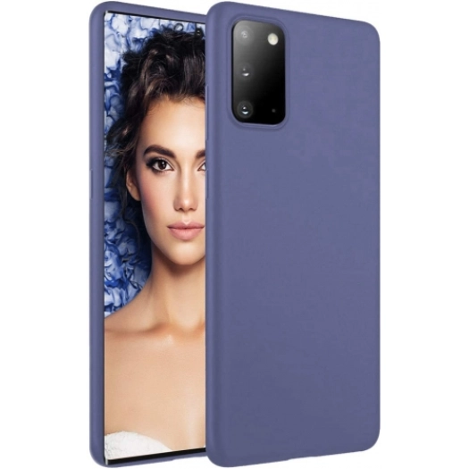 Samsung Galaxy Note 20 Kılıf İnce Soft Mat Renkli Esnek Silikon Kapak - Lacivert
