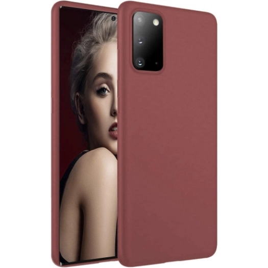 Samsung Galaxy Note 20 Kılıf İnce Soft Mat Renkli Esnek Silikon Kapak - Mürdüm