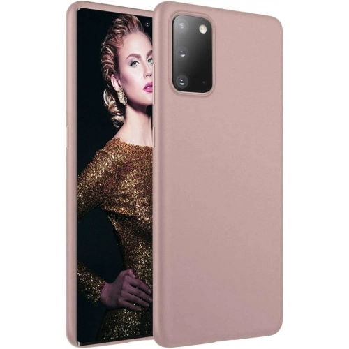 Samsung Galaxy Note 20 Kılıf İnce Soft Mat Renkli Esnek Silikon Kapak - Rose Gold