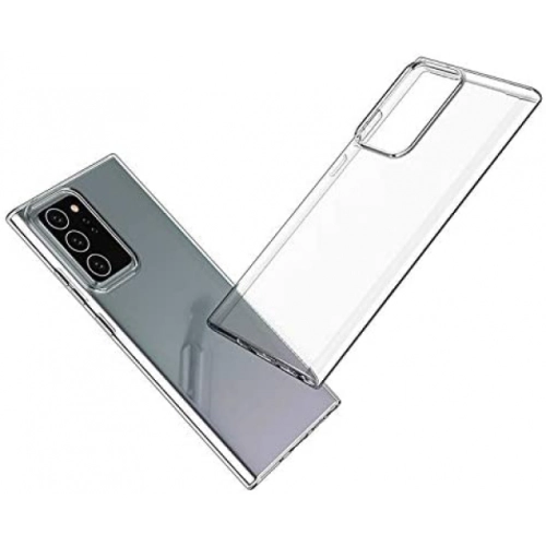 Samsung Galaxy Note 20 Kılıf Kamera Korumalı Esnek Silikon Kapak - Şeffaf