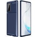 Samsung Galaxy Note 20 Kılıf Silikon Parmak İzi Bırakmayan Karbon Soft Negro Kapak - Lacivert