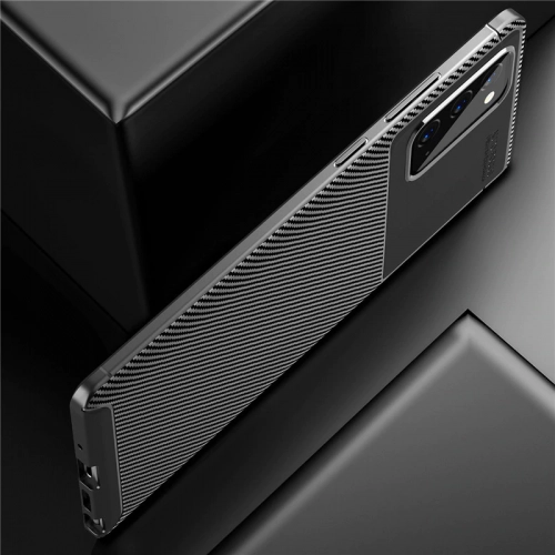 Samsung Galaxy Note 20 Kılıf Silikon Parmak İzi Bırakmayan Karbon Soft Negro Kapak - Siyah