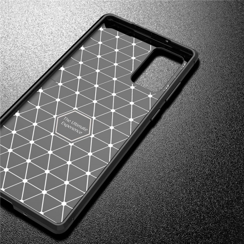 Samsung Galaxy Note 20 Kılıf Silikon Parmak İzi Bırakmayan Karbon Soft Negro Kapak - Siyah