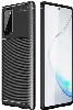 Samsung Galaxy Note 20 Kılıf Karbon Serisi Mat Fiber Silikon Negro Kapak - Siyah