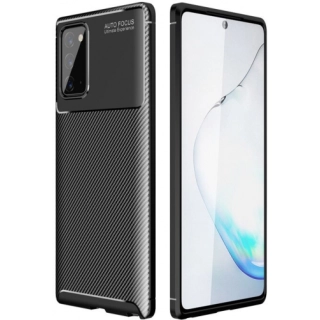 Samsung Galaxy Note 20 Kılıf Silikon Parmak İzi Bırakmayan Karbon Soft Negro Kapak - Siyah