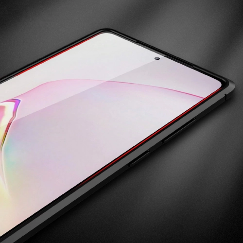 Samsung Galaxy Note 20 Kılıf Deri Görünümlü Lüks Parmak İzi Bırakmaz Niss Silikon Kapak - Siyah