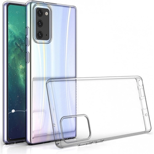 Samsung Galaxy Note 20 Kılıf Kamera Korumalı Esnek Silikon Kapak - Şeffaf