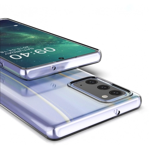 Samsung Galaxy Note 20 Kılıf Kamera Korumalı Esnek Silikon Kapak - Şeffaf