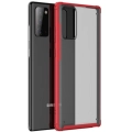 Samsung Galaxy Note 20 Kılıf Volks Serisi Kenarları Silikon Arkası Şeffaf Sert Kapak - Kırmızı