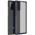 Samsung Galaxy Note 20 Kılıf Volks Serisi Kenarları Silikon Arkası Şeffaf Sert Kapak - Lacivert
