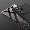 Samsung Galaxy Note 20 Ultra Kılıf 3 Parçalı 360 Tam Korumalı Rubber AYS Kapak - Gri Siyah