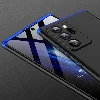 Samsung Galaxy Note 20 Ultra Kılıf 3 Parçalı 360 Tam Korumalı Rubber AYS Kapak - Mavi Siyah